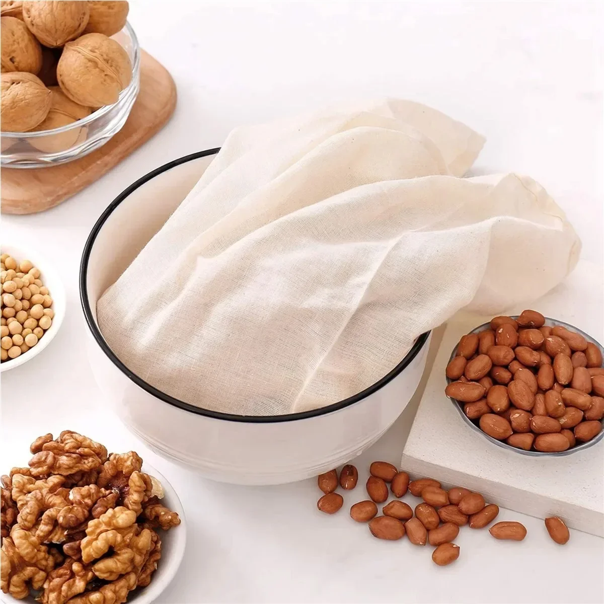 Cotton Gauze Kitchen Items Tofu Cheese Filter Cloth Butter Milk Coffee Filter Tools Gadgets Dining Bar Home Garden - Image 3
