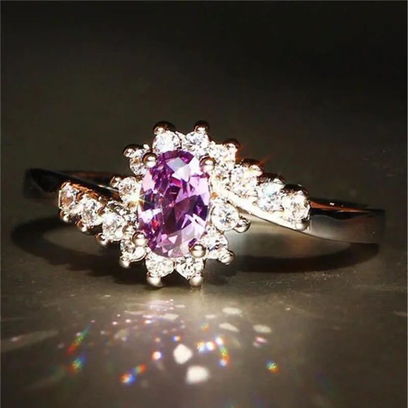 CC Rings For Women Bijouterie Trendy Jewelry Multicolor Oval Stone Cubic Zirconia Ringen Bridal Wedding Engagement Bijoux CC1391 - Image 5