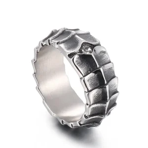 Purco Punk Animal Nail Charm Ring for Men Stainless Steel 316L Matte Jewelry Body Cool Finger Waterproof Rings